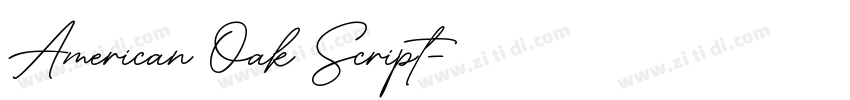 American Oak Script字体转换